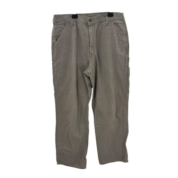 Carhartt Tan Carpenter Pants Mens Size 32x31 Durable Workwear w/Utility Pocket - Picture 1 of 6